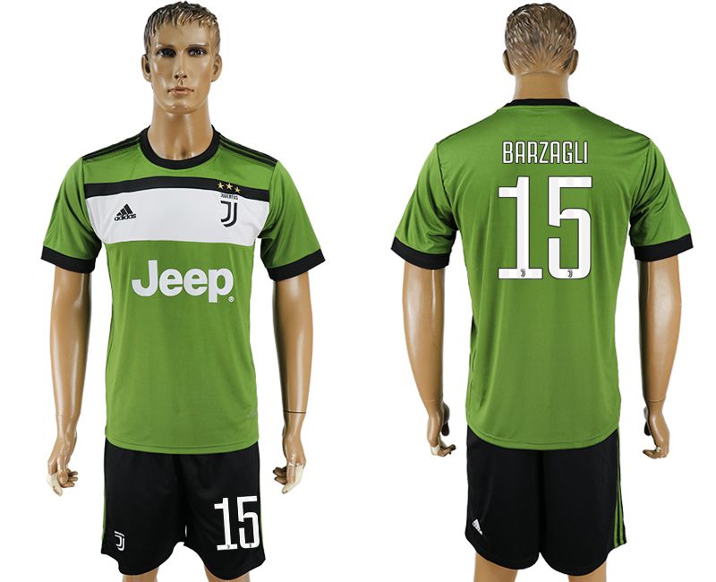 Men 2017-2018 club Juventus second away 15 green soccer jersey